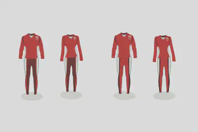Variation on pants design for Singapore-themed compression sportswear