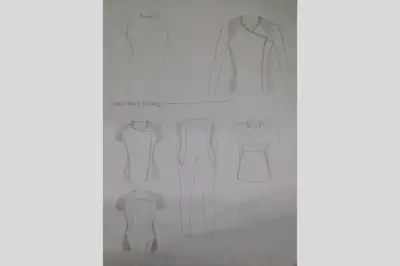 Sketch of compression shirt and pants design