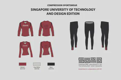 SUTD-themed compression sportswear
