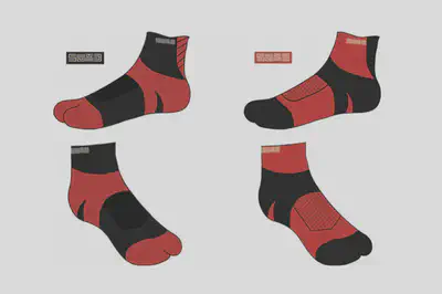 Socks designs for SUTD-themed sportswear